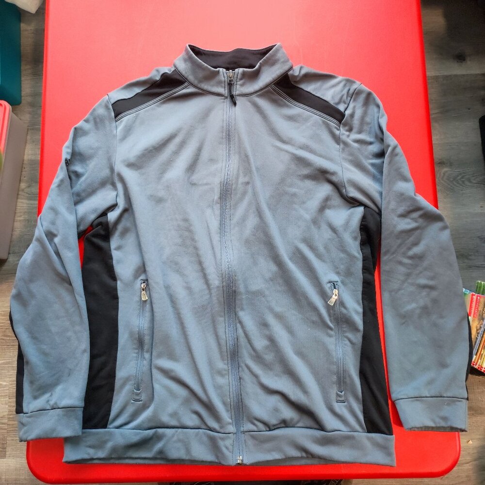 Adidas climawarm track / training jacket grey man's size L